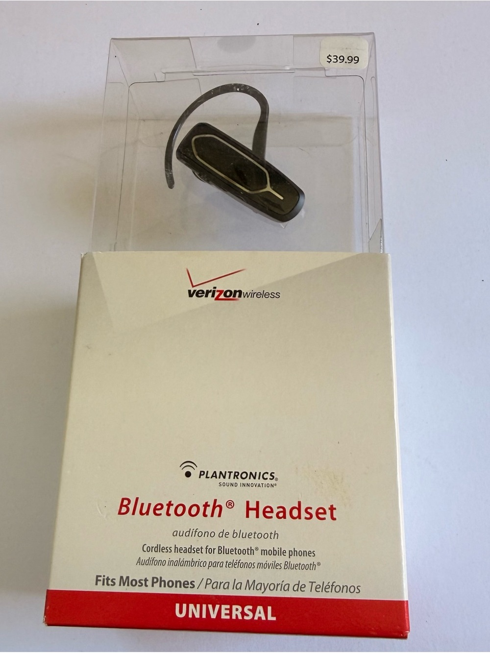 Verizon Universal Plantronics Bluetooth Wireless Headset PBT245Z New in Box